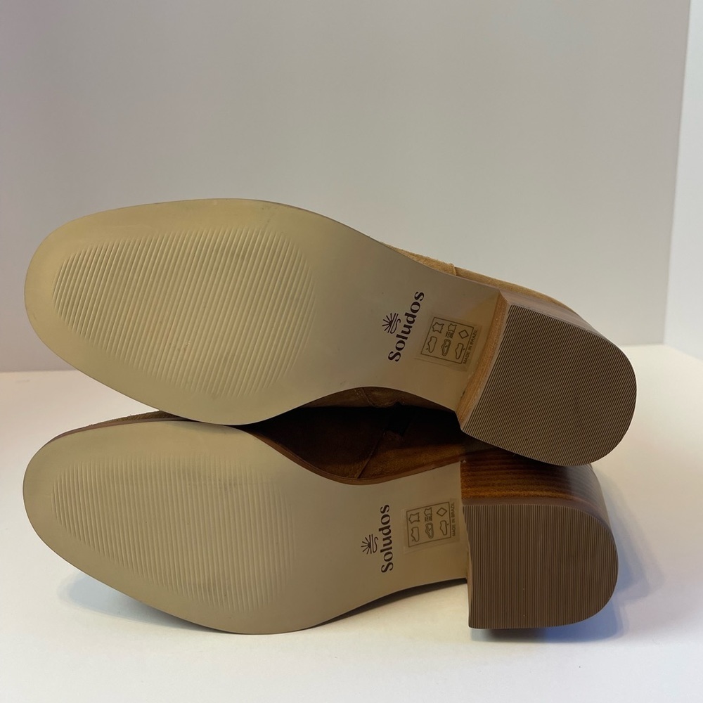 Soludos Fulton Tan Suede Ankle Bootie - Picture 5 of 6